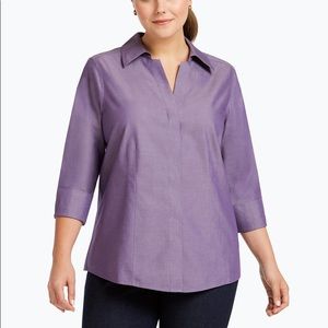 Foxcroft - Taylor Plus Essential Pinpoint Non-Iron Shirt